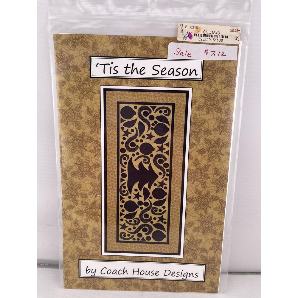 Tis The Season 35"x15" Table Runner Quilt Pattern ~ Coach House Designs CHD 1543